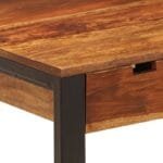 Solid desk sheesham wood and steel - image 5