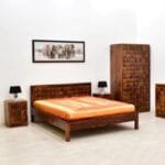 Solid Bed rosewood honey brown