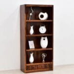 Rosewood honey brown bookcase with drawers - image 3