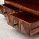 Rosewood honey brown bookcase with drawers - image 2