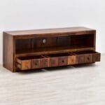 Chest of drawers solid wood honey brown - image 3