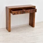 Console table solid wood with honey-brown drawers - image 4