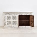 Chest of drawers white and openwork door - image 3