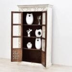 Display cabinet solid mango wood openwork 2-door - image 3
