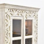 Display cabinet solid mango wood openwork 2-door - image 4