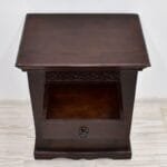 Bedside table in solid rosewood hand-carved dark brown - image 6