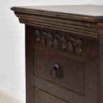 Bedside table in solid rosewood hand-carved dark brown - image 2