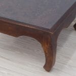 Coffee table rosewood solid wood carved top with glass - image 2