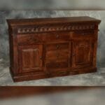 Chest of drawers in solid rosewood dark brown