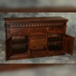 Chest of drawers in solid rosewood dark brown - image 2