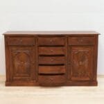 Chest of drawers in solid rosewood dark brown