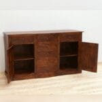 Chest of drawers in solid rosewood dark brown - image 3