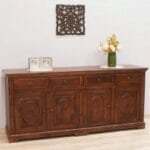 Chest of drawers in solid rosewood dark brown - image 2