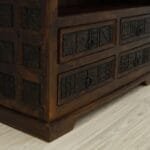 Bookcase in solid acacia wood hand carved - image 9