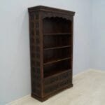 Bookcase in solid acacia wood hand carved - image 4
