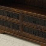 Bookcase in solid acacia wood hand carved - image 14