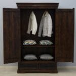 Wardrobe solid acacia wood carved - image 9