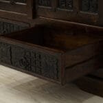 Wardrobe solid acacia wood carved - image 12