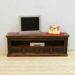 TV chest Solid wood acacia carved 4 drawers - image 6