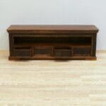TV chest Solid wood acacia carved 4 drawers - image 3