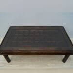 coffee table acacia solid wood with glass - image 4