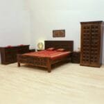 Acacia solid wood hand-made carved beds