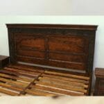 Solid wood hand carved bed in dark brown - image 2