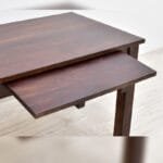 Dinner set solid rosewood table 4 chairs dark brown - image 10