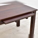 Dinner set solid rosewood table 4 chairs dark brown - image 9