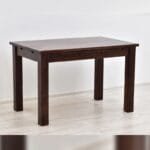 Dinner set solid rosewood table 4 chairs dark brown - image 6