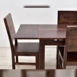 Dinner set solid rosewood table 4 chairs dark brown - image 11