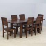 Solid rosewood 6 chairs Dinner set table - image 6