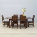 Solid rosewood 6 chairs Dinner set table - image 5