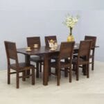 Solid rosewood 6 chairs Dinner set table - image 4