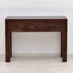 Solid rosewood console table classic dark brown
