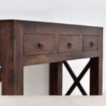 Solid rosewood console table classic dark brown - image 9