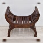 Solid rosewood bench dark brown
