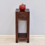 Solid rosewood side table dark brown