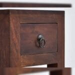Solid rosewood side table dark brown - image 3
