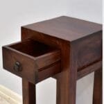 Solid rosewood side table dark brown - image 8