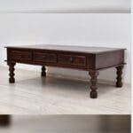 Solid wood coffee table with drawers rosewood - image 5