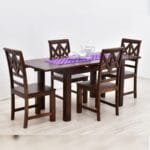 Solid rosewood 4 chairs Dinner set table dark brown - image 10