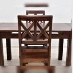 Solid rosewood 4 chairs Dinner set table dark brown - image 4
