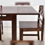 Solid rosewood 4 chairs Dinner set table dark brown - image 3