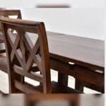 Solid rosewood 4 chairs Dinner set table dark brown - image 2