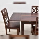 Solid rosewood 4 chairs Dinner set table dark brown - image 12