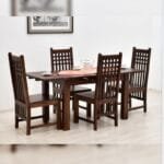 Dinner set table 4 chairs solid rosewood