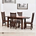 Dinner set table 4 chairs solid rosewood - image 12