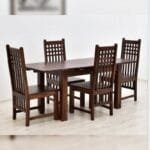 Dinner set table 4 chairs solid rosewood - image 11