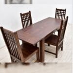 Dinner set table 4 chairs solid rosewood - image 10
